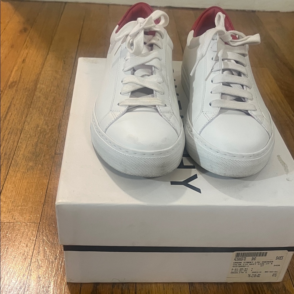Givenchy White and Red Women's Sneakers - Picture 4 of 8